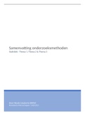 Samenvatting van alle hoorcolleges en werkcolleges van het onderdeel statistiek van de cursus Onderzoeksmethoden (BMW21010)