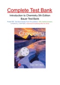 Introduction to Chemistry 5th Edition Bauer Test Bank