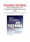 Modern Refrigeration and Air Conditioning 21st Edition Althouse Test Bank