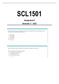 SCL1501 Assignment 2 Semester 2 2022