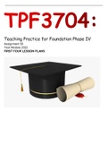 TPF3704 ASS 50 Portfolio 2022 (1st 4 Lesson Plans)