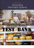 TEST BANK for Accounting Information Systems, 3rd Edition, Richardson,  Chang, Smith. (All Chapters 1-18.)