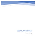 Samenvatting  Sociolinguïstiek (F0UK9A)