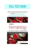 Rodak’s Hematology 6th Edition Walenga Test Bank