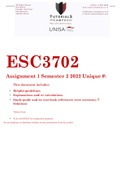 ESC3702 Assignment 2Semester 2 2022