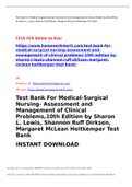 Test Bank for Medical-Surgical Nursing Assessment and Management of Clinical Problems 10th Edition Chapter 1-68 ALL Complete Questions and Answers A+