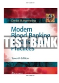 Modern Blood Banking & Transfusion Practices 7th Harmening Test Bank ISBN-13: 9780803668881  | Complete Test Bank | ALL CHAPTERS.