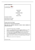 Exam (elaborations) CMY3701 - The Explanation Of Crime (CMY3701) 