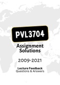 PVL3704 - Tutorial Letters 201 (Merged) (2009-2021) (Questions and Answers)