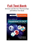 Brenner and Stevens’ Pharmacology 5th Edition Test Bank