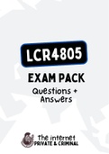 LCR4805 - EXAM PACK (Questions and Answers for 2019-2022) (with Summarised Notes)