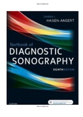 Textbook of Diagnostic Sonography 8th Edition Hagen Ansert Test Bank  |COMPLETE TEST BANK | Guide A+.