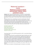 Maternal newborn - notes Medical surgical (ECPI University) latest 2022 updated notes