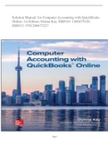 Solution Manual for Computer Accounting with QuickBooks