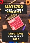 MAT3700 Assignment 2 (DETAILED ANSWERS) Semester 2 (2022)