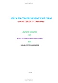 NCLEX PN COMPREHENSIVE EXIT EXAM (14 VERSIONS) LATEST 2021 .pdf