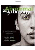 Abnormal Psychology: An Integrative Approach 8th Edition Barlow Durand Test Bank |Complete Guide A+| Instant download .