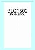 BLG1502 EXAM PACK 2022