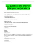 ECG questions and answers| (164 questions) Graded A
