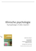 Samenvatting Psychopathologie (kwartiel 4) (3e editie) - Toegepaste Psychologie, jaar 2