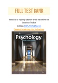 Introduction to Psychology Gateways to Mind and Behavior 15th Edition Coon Test Bank