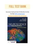 Neuroscience Exploring the Brain 4th Edition Bear Test Bank