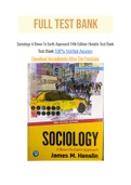 Sociology A Down To Earth Approach 14th Edition Henslin Test Bank