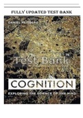 Test Bank for Cognition: Exploring the Science of the Mind 7th Edition by Daniel Reisberg