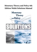 Monetary Theory and Policy 4th Edition Walsh Solutions Manual