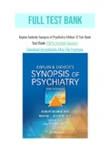 Kaplan Sadocks Synopsis of Psychiatry Edition 12 Test Bank