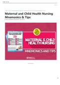 Exam (elaborations) Maternal and Child Health Nursing Mnemonics & Tips