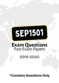 SEP1501 (ExamPack and ExamQuestions)