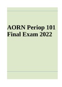 AORN Periop 101 Module Exam Questions And Answers Latest 2022 | AORN Periop 101 Final Exam 2022 | AORN Periop 101 Exam Graded A+ And AORN Periop 101 FINAL EXAM SPRING 2022 QUESTIONS AND ANSWERS - WGU