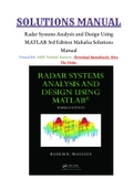 Radar Systems Analysis and Design Using MATLAB 3rd Edition Mahafza Solutions Manual