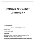 SUS1501 ASSIGNMENT 9 PORTFOLIO SEMESTER 2 2022