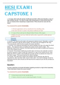 HESI EXAM 1 CAPSTONE QUESTIONS AND ANSWERS