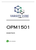OPM1501 EXAM PACK 2022