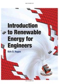 Introduction to Renewable Energy for Engineers 1st Edition Hagen Solutions Manual