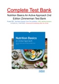 Nutrition Basics An Active Approach 2nd Edition Zimmerman Test Bank