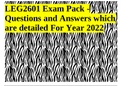 LEG2601 Exam Pack - Questions and Answers which are detailed For Year 2022