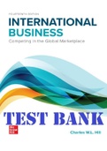 TEST BANK - International Business, Competing in the Global Marketplace, 14th Edition By Charles Hill. All Chapters 1-20. 