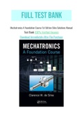 Mechatronics A Foundation Course 1st Edition Silva Solutions Manual