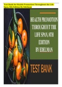 Test Bank For Health Promotion Throughout the Life Span 8th Edition By Edelman