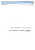 Implementatieplan - O&I (Minor Fysiotherapie & Kinderen, Volwassenen en Ouderen)