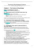 Summary Psychological Science 6th edition, Introduction to Psychological Theories - ISBN 9780393640403