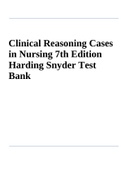 Test Bank For Clinical Reasoning Cases in Nursing 7th Edition By Harding Snyder 