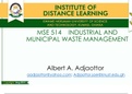Industrial and Municipal Waste Management