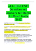 ALL HESI EXIT Questions and Answers Test Bank; A+ Rated Guide (2022)  2 Exam (elaborations) HESI EXIT Exam V2 Latest 2022  3 Exam (elaborations) HESI EXIT V5 PRACTICE  4 Exam (elaborations) HESI EXIT RN EXAM V5 2022 REAL (NEW) WITH SCREENSHOTS ALL 160Q&A 