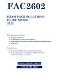 FAC2602 - PAST EXAM PACK SOLUTIONS & BRIEF NOTES - 2022
