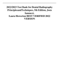 2022/2023 Test Bank for Dental Radiography Principlesand Techniques, 5th Edition, Joen Iannucci, Laura Howerton BEST VERIFIED 2022 VERSION